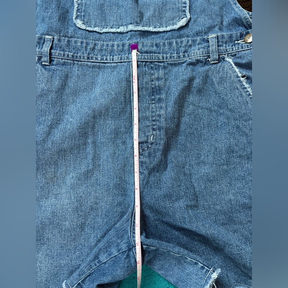 [B.E.BLUES.] Denim Overall Shorts - Picture 5 of 7